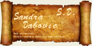 Sandra Dabović vizit kartica